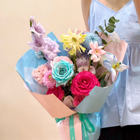 Papier d'emballage pour fleurs de couleur, vente en gros d'usine, papier d'emballage pour bouquets de fleurs de luxe de haute qualité, épaissi, pour artisanat et cadeaux