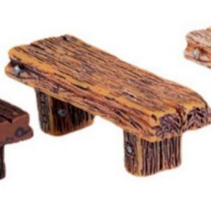 Tabouret double en bois massif, micro-paysage de plantes succulentes, décoration de couple, cadeau, matériaux de bricolage, artisanat rétro en résine - Product Image 5