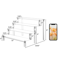 VONVIK — support présentoir à gâteaux en acrylique, présentoir avec lumière LED, transparent, organisateur de jouets, étagère pour Dessert, support à gâteau