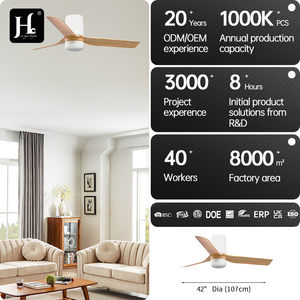 Ventilateur pliable à moteur DC avec lumière, ventilateur moderne à trois pales avec télécommande pour chambre à coucher - Product Image 4