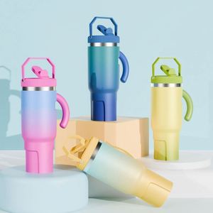 Bouteille d'eau isotherme en acier inoxydable 40 oz avec logo personnalisé, tasse de voyage en métal à double paroi sous vide, gobelet 40 oz avec poignée - Product Image 1