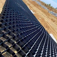 Tapis de renforcement de sol en HDPE Geocell, système cellulaire en nid d'abeille pour la stabilisation des talus routiers et ferroviaires en extérieur