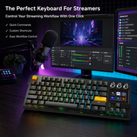 Clavier de jeu mécanique MiraBox K1Pro 87 touches US ANSI avec 6 touches d'affichage LCD et 3 boutons multifonctions