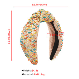Factory Direct Sale <strong>Hot</strong> <strong>Pink</strong> Knot <strong>Headband</strong> Ready to Ship Pleated Fabric Hairband for Woman - Product Image 6