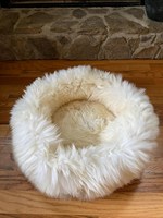 Coussin en peau de mouton pour animaux de compagnie (tapis pour chien, tapis pour chat) en véritable peau de mouton brute de Nouvelle-Zélande et d'Australie, fourrure animale