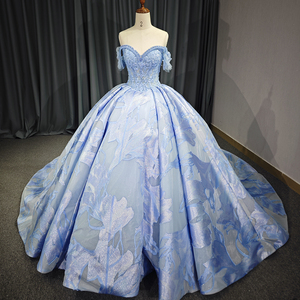 Jancember 6758 Broderie Bleu Chérie Brillant Soirée Quinceanera Robes - Product Image 3