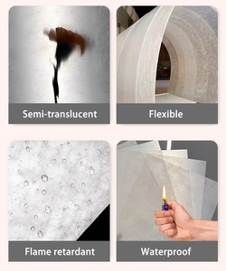 Bán nóng 1.5mm mờ đám mây bảng Lụa băng nứt bảng phân vùng nhựa tấm trang trí icicicle kết cấu Veneer tấm hội trường - Product Image 5