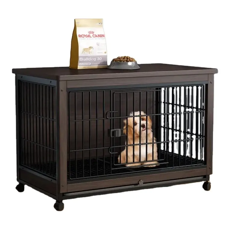 New Wood Interior Furniture Teddy Cage Shiba Inu Kennel Small and Medium Dog Cage with Toilet Isolation Dog Gate Cage