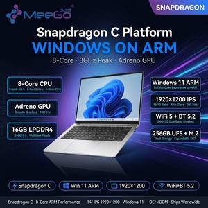 Portátil Snapdragon C AI de 14 Pulgadas, 11 ARM, Delgado y Ligero, 15 Horas de Duración de Batería, 8GB 256GB, para Estudiantes y Negocios, Más de 15 Horas de Uso Diario - Product Image 1