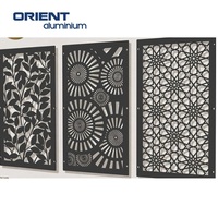 Paneles de valla de aluminio y madera para jardín, hoja de metal perforada de alta calidad, corte láser, artificial, pequeño