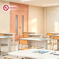 Portes en acier à double battant sur mesure, insonorisées et résistantes aux chocs, garantie de 3 ans, design postmoderne pour les écoles