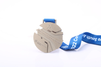 Médailles de sport personnalisées en alliage de zinc doré 2D/3D avec ruban, pour course à pied et marathon, design économique du fabricant