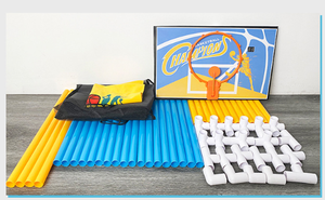 Jeu de basket-ball d'intérieur portable sur support, jeu de tir au panier en bois - Product Image 3