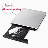 Unidad Óptica Externa Delgada, Grabadora de Blu-Ray 4K, Reproductor de DVD USB 3.0, Grabadora/Lectora de Blu-Ray 3D, Grabadora de CD/DVD