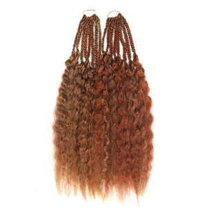 Goddess Box Trenzas Cabello de ganchillo con extremos rizados 22 pulgadas Bohomia Box Trenzas - Product Image 6