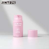 Flacon pompe sans air en plastique rose mat PP pour crème visage et lotion corporelle 30ml 50ml