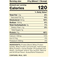 Poudre de Protéine de Lactosérum Sans Sucre Saveur Double Chocolat Riche, Vente en Gros Usine OEM, 24g par Portion, Complément Sportif et Fitness pour Adultes
