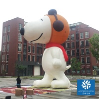 Modèle de chien gonflable géant décoratif pour parc, personnage de dessin animé personnalisé, vente en gros de personnages de dessin animé gonflables