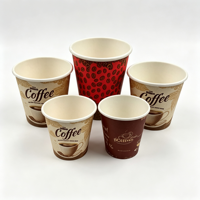 Gobelets en papier pliables personnalisés avec logo pour bureau, café, thé, boissons chaudes, à emporter, design de logo pour boutique