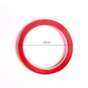 红色透明可重复使用的钉贴胶带亚克力透明双面胶带，用于压在指甲上 - Product Image 4