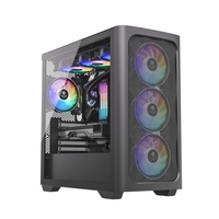 Boîtier de jeu pour ordinateur de bureau M-ATX en acier, tour moyenne, à haut débit d'air, avec logo personnalisé et USB 3.0