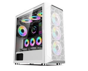 Zeromaster Trắng Đầy Đủ-Tháp RGB Chơi Game Trường Hợp Máy Tính E-ATX/ATX/Micro-atx Tương Thích Với 10 Người Đâm Cho <span class=keywords><strong>PC</strong></span> game thủ - Product Image 2