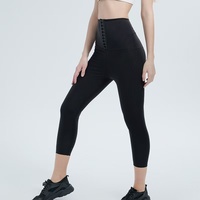 Pantalon de fitness taille haute effet sauna, compression amincissante, rehaussement de la taille, pantalon de yoga 7/8
