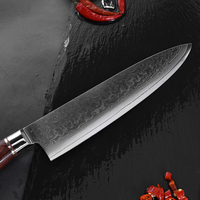 Couteau de chef de 8 pouces TELSTAR CK-466, acier damas VG10 de haute qualité, couteau de cuisine japonais, pour droitier, manche noir G10