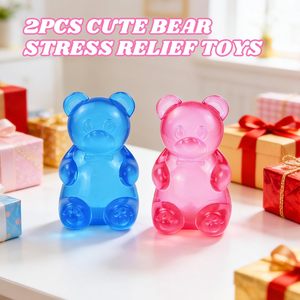 Wholesale Custom Bear <b>Squeeze</b> Maltose Fidget Stress <b>Ball</b> Toys Custom Logo Printed Unisex Transparent Sugar Bear Trend - Product Image 4