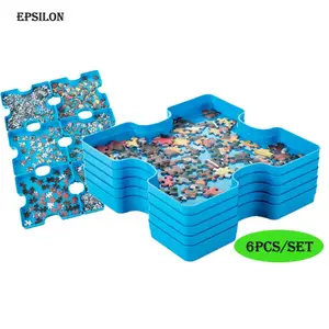 Epsilon Jigsaw Puzzle Plastik, Bongkar Pasang, Berbentuk Teka-teki dan Nampan Penyimpanan