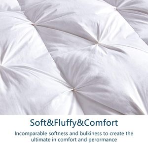 Mùa đông Trắng ngỗng xuống Comforter khách sạn bộ đồ giường Comforter nặng tất cả Quilted Pinch pleat ngỗng xuống lông chăn chèn - Product Image 4