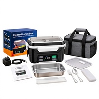 Boîte à lunch chauffante sans fil pour le bureau, les pauses sur le chantier et les pique-niques en plein air, avec batterie rechargeable et sac isotherme