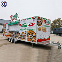Camion de restauration rapide de haute qualité, mobile, pour glaces, pizzas, barbecue, hot-dogs, avec cuisine complète et bar conteneurisé