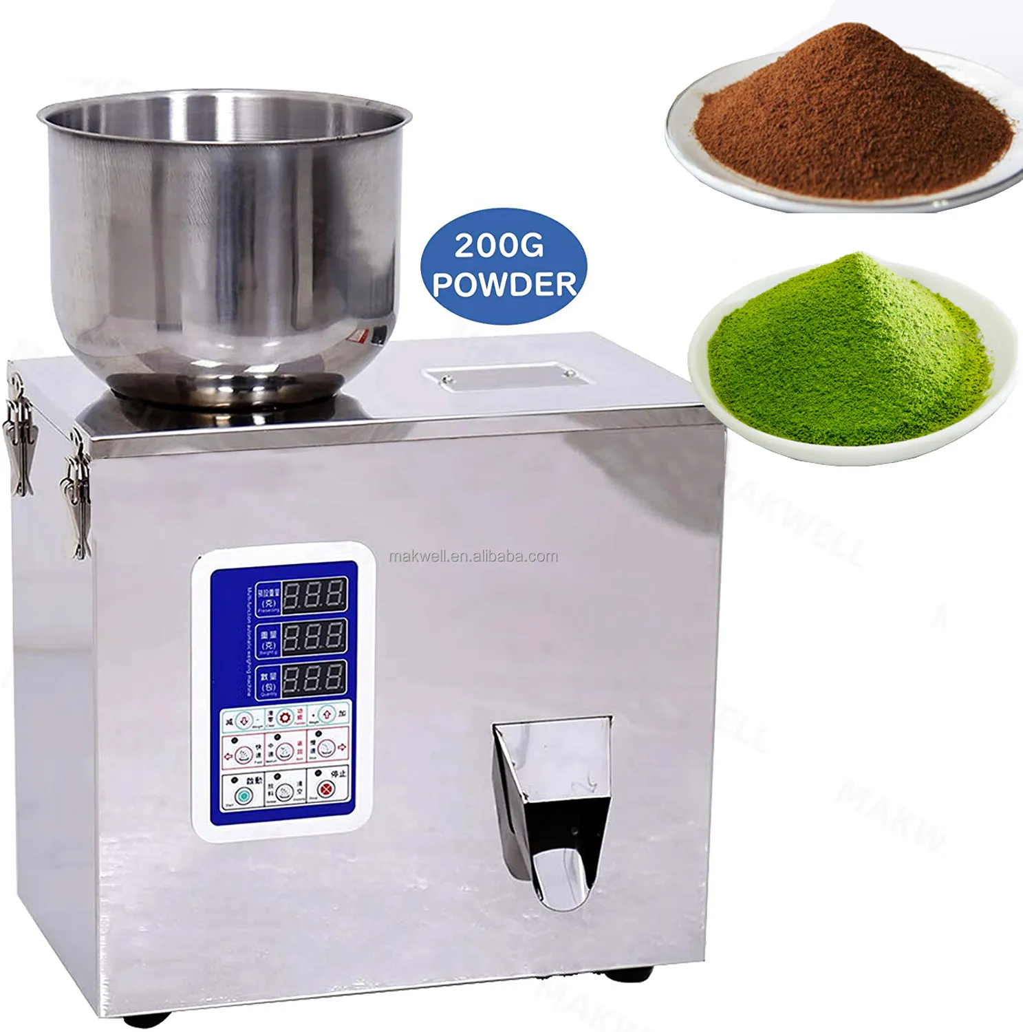 Petite machine de remplissage de poudre semi-automatique café chili poivre détergent lait lessive poudre d'épices