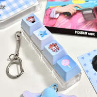 Custom Heat Transfer Pbt Keycap Custom Design Keycap Fidget Keychain Keyboard Click Fidget Cute Keychain Keycaps