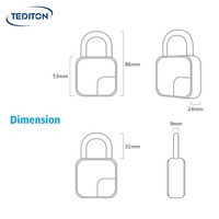 Cadenas intelligent Tediton avec application numérique, alarme, reconnaissance biométrique et verrouillage par empreinte digitale pour sacs