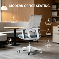 La chaise de bureau en maille au design moderne, réglable en hauteur pour la réception de bureau, convient également à un usage domestique.