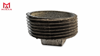 Bouchon carré en fonte malléable DN15~DN50, filetage mâle galvanisé, capacité de charge 1,6 MPa pour applications incendie, CVC et gaz