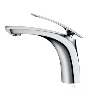 Robinet mélangeur pressurisé transfrontalier tout en cuivre blanc pour lavabo de salle de bain, avec noyau céramique chauffant à eau, pour meuble de comptoir - Product Image 2