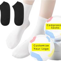 Chaussettes de compression jetables à marque privée, chaussettes de créateur haut de gamme, chaussettes jetables douces pour hommes, pour activités quotidiennes et cyclisme en extérieur