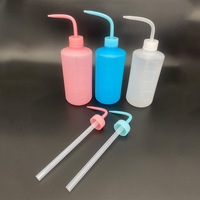 Bouteille de lavage de laboratoire en plastique LDPE, bouteille de rinçage chimique, bouteille de pulvérisation pour le nettoyage des tatouages, des cils, bouteille de bain pour les cils