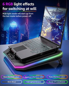 MOUNTUP RGB per Laptop Pad di raffreddamento per 13-19 pollici Max 3500RPM Gaming Laptop <span class=keywords><strong>Cooler</strong></span> per Laptop supporto di raffreddamento della ventola per Laptop - Product Image 6