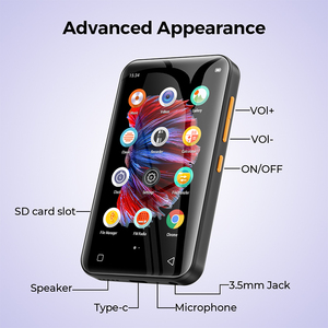 <span class=keywords><strong>Reproductor</strong></span> de Audio HiFi Q5 sin Pérdidas, Pantalla Táctil IPS de 4.0'', <span class=keywords><strong>Reproductor</strong></span> de Música <span class=keywords><strong>MP3</strong></span>, 8GB de Memoria, Ranura para Tarjeta TF, Compatible con WAV, <span class=keywords><strong>APK</strong></span> Preinstalado - Product Image 2