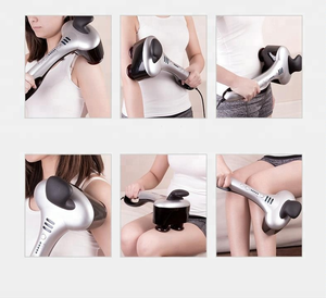 LUYAO-masajeador manual de doble cabezal con cable para cuello, hombros y espalda, masajeador de doble cabezal con calor, LY-606K - Product Image 3