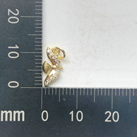 Collier avec pendentif oiseau plaqué or 18 carats avec pierres en zircon, chaîne minimaliste unisexe