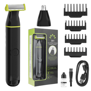 <span class=keywords><strong>Tondeuse</strong></span> corporelle et <span class=keywords><strong>tondeuse</strong></span> nasale 2-en-1 Lanumi 361, tête de coupe flottante IPX7, lame en acier inoxydable, kit de toilettage sans fil pour homme - Product Image 1