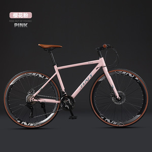 Bicicleta de Carretera JINT 700c con Horquilla Rígida, Frenos de Disco, Manubrio Recto, Estilo Retro, Bicicleta Deportiva para Adultos - Product Image 3