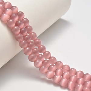 Perline Rotonde in Occhio di Gatto Ametista Chiaro 8mm 10mm per Creazione di Gioielli e Rosari - Product Image 3