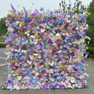 Panel de Pared de Flores Artificiales al por Mayor, Rollo de Pared Floral para Decoración de Bodas, Fiestas y Eventos - Product Image 5