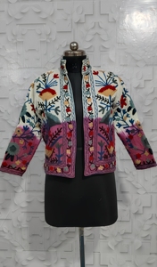 Chaqueta corta Tie Dye Suzani TNT para mujer, estilo bohemio, gitano, Crewel, ideal para festivales, regalo especial. - Product Image 4
